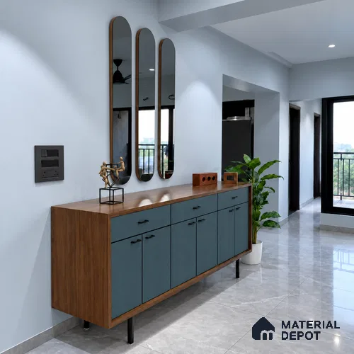 Patterned Look LM 21055 C Deep Sea Acute Texture Finish 8 ft x 4 ft Decorative Laminate - 1 mm | Suitable for Bedroom, TV Unit, Wardrobe