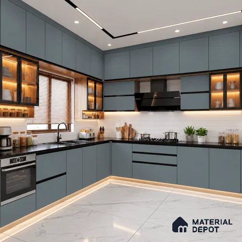 LM 21060 D Skyline Sliky Matte Finish 8 ft x 4 ft Decorative Laminate - 1 mm | Suitable for Living Room, Kitchen, Office