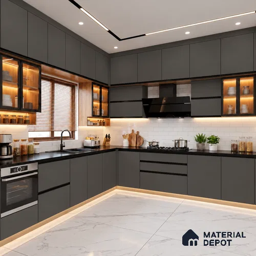 LM 21058 B Coffee Sliky Matte Finish 8 ft x 4 ft Decorative Laminate - 1 mm | Suitable for Living Room, Kitchen, Office