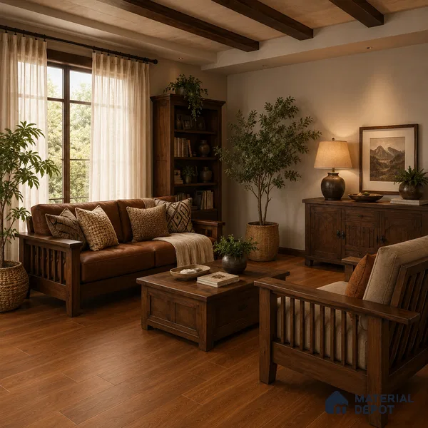 HDF Laminate Wood Floor 4 ft x 8 inch - 8 mm | LF 00259 | Arc Click DIY Installation & Paper Joint Groove | 10-Year Residential Warranty | AC4 Grade | Suitable For Living Room, Bedroom & Office