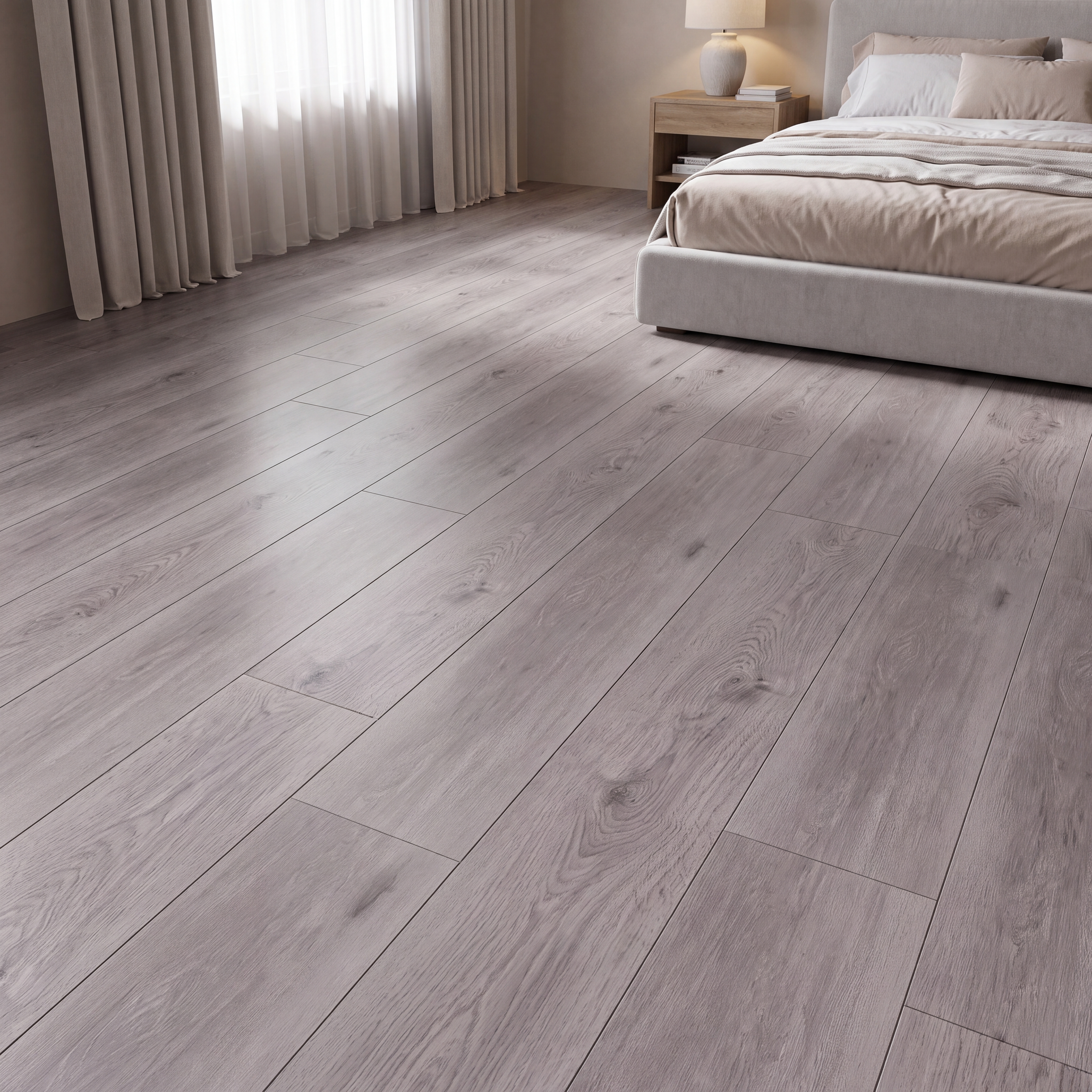 HDF Laminate Wood Floor 4 ft x 7.8 inch - 12 mm | LF 00270 | 10-Year Residential Warranty AC4 Grade | Arc Click DIY Installation With Wax Coating | Paper Joint Groove | Suitable For Living Room, Bedroom & Office