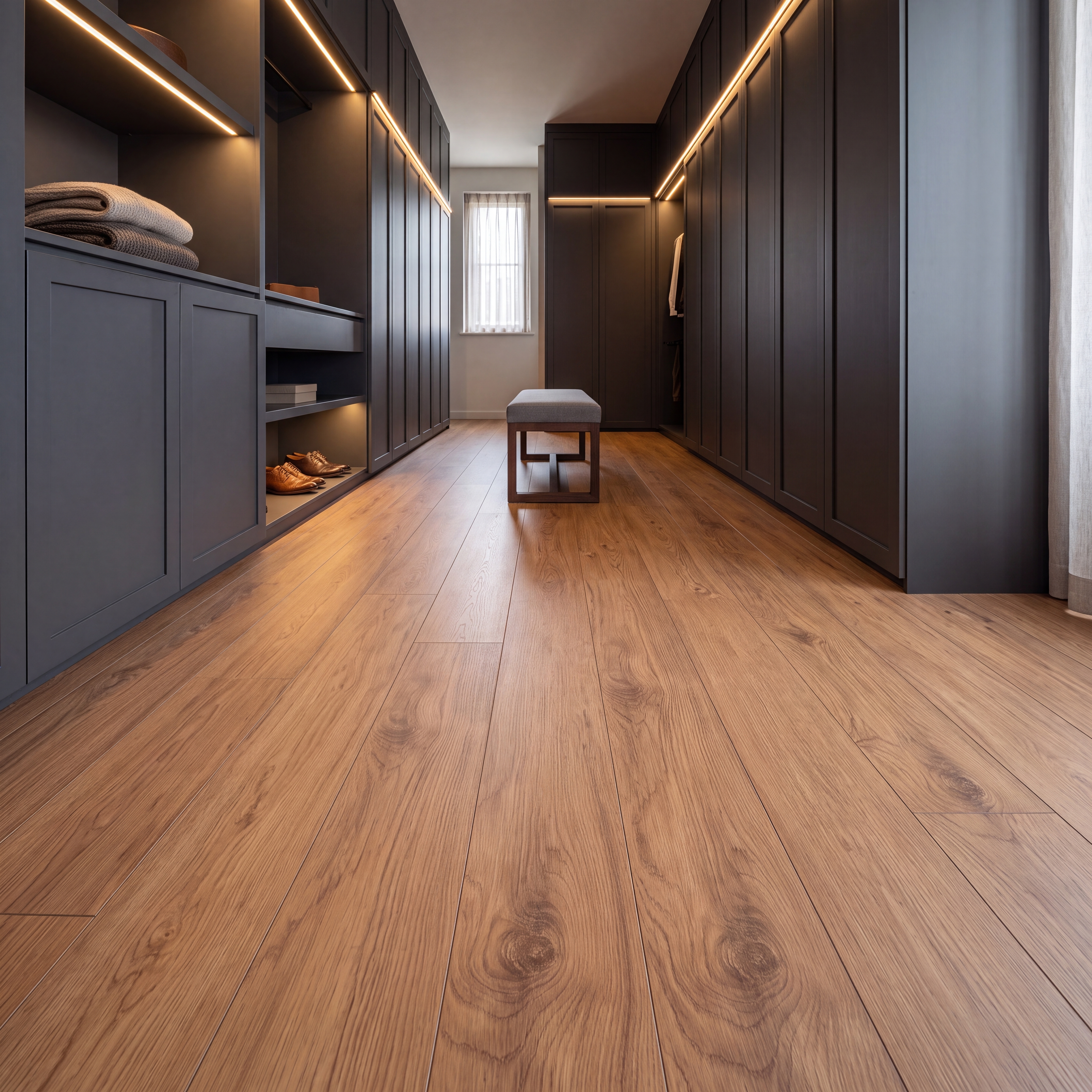 HDF Laminate Wood Floor 4 ft x 8 inch - 8 mm | LF 00288 | 10-Year Residential Warranty AC4 Grade | Arc Click DIY Installation With Wax Coating | Suitable For Living Room, Bedroom & Office
