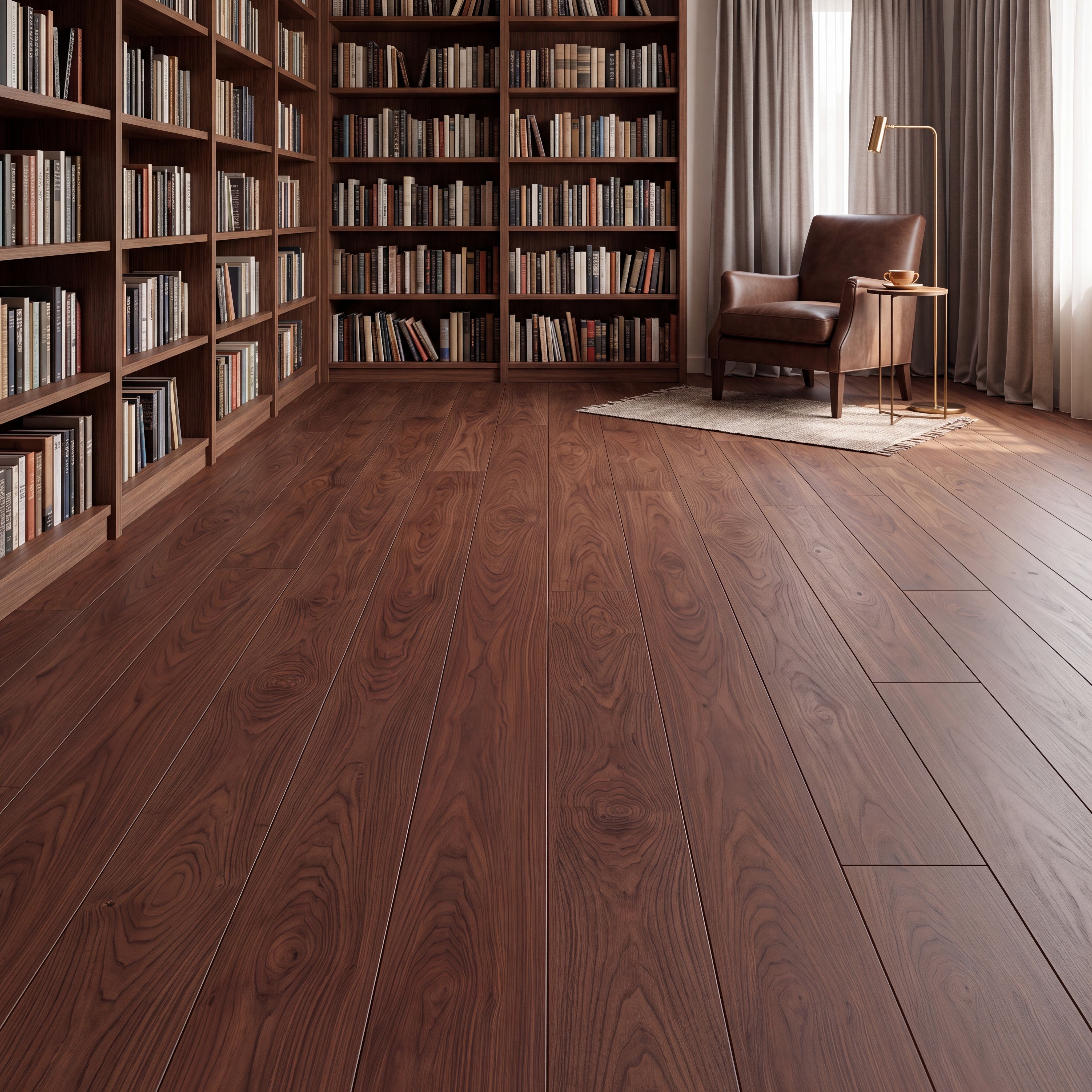 HDF Laminate Wood Floor 4 ft x 8 inch - 8 mm | LF 00292 | 10-Year Residential Warranty AC4 Grade | Arc Click DIY Installation With Wax Coating | Suitable For Living Room, Bedroom & Office
