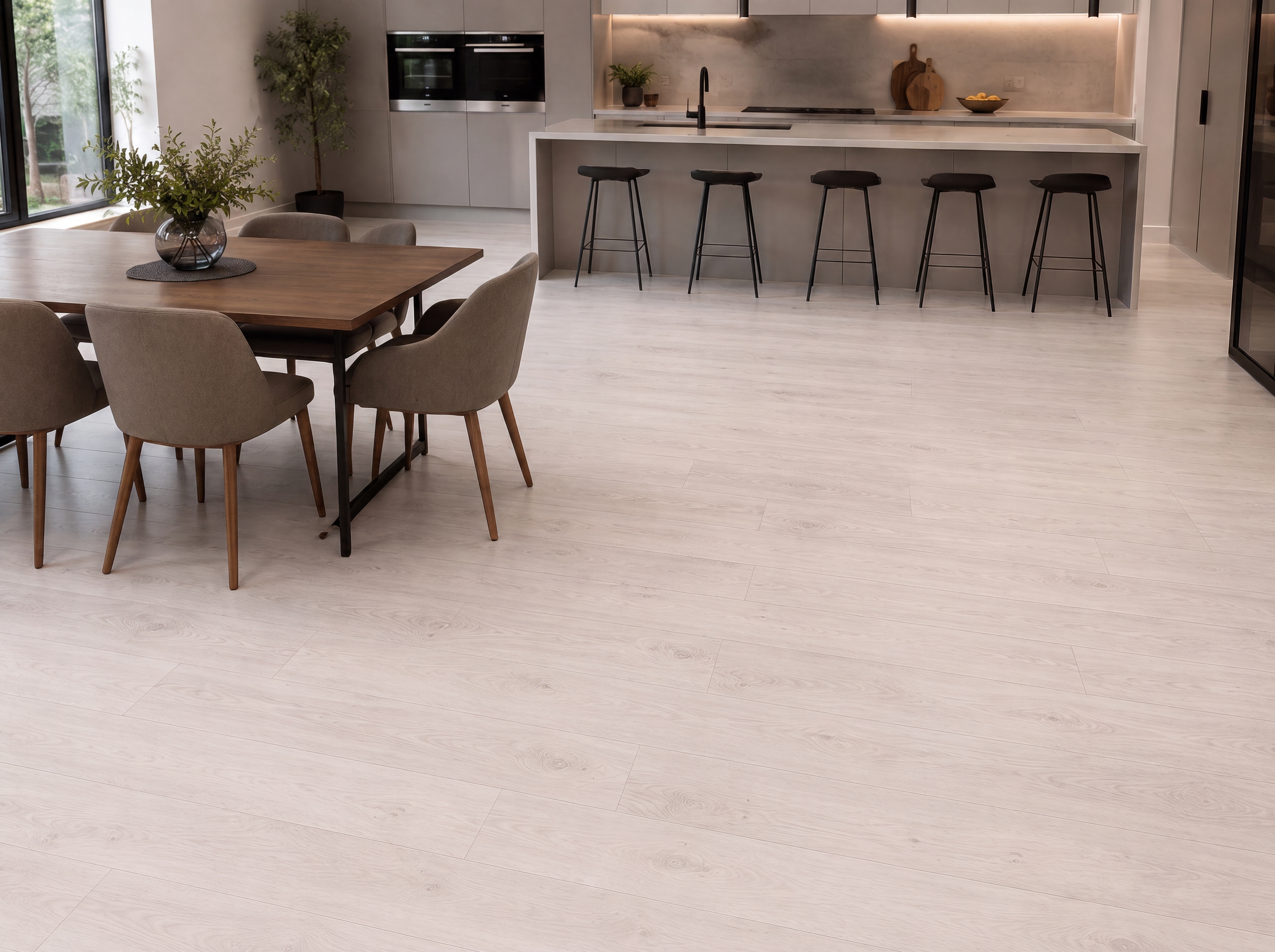 Laminate Wood Floor DEF00304(AP) White Oiled Oak LF 00352 B | 49.6 inch x 7.55 inch x 8 mm | | Suitable for Flooring, Living Room, Bedroom