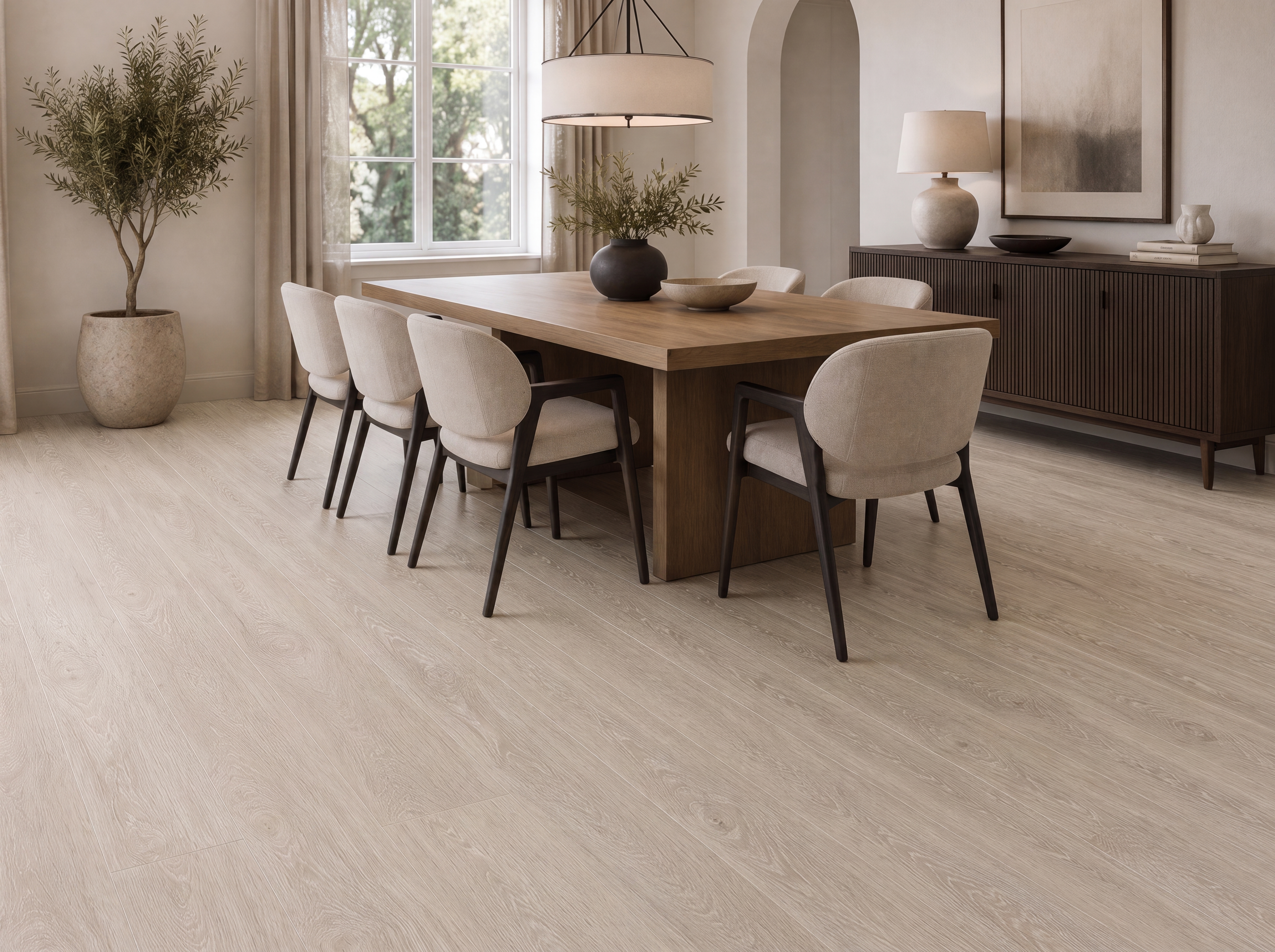 HDF Laminate Wood Floor Crystal Finish Heirloom LF 00270 | 4 ft x 7.8 inch x 12 mm | AC4 Grade | Arc Click With Wax Coating | Paper Joint Groove | Suitable for Flooring, Living Room, Bedroom | Image 1