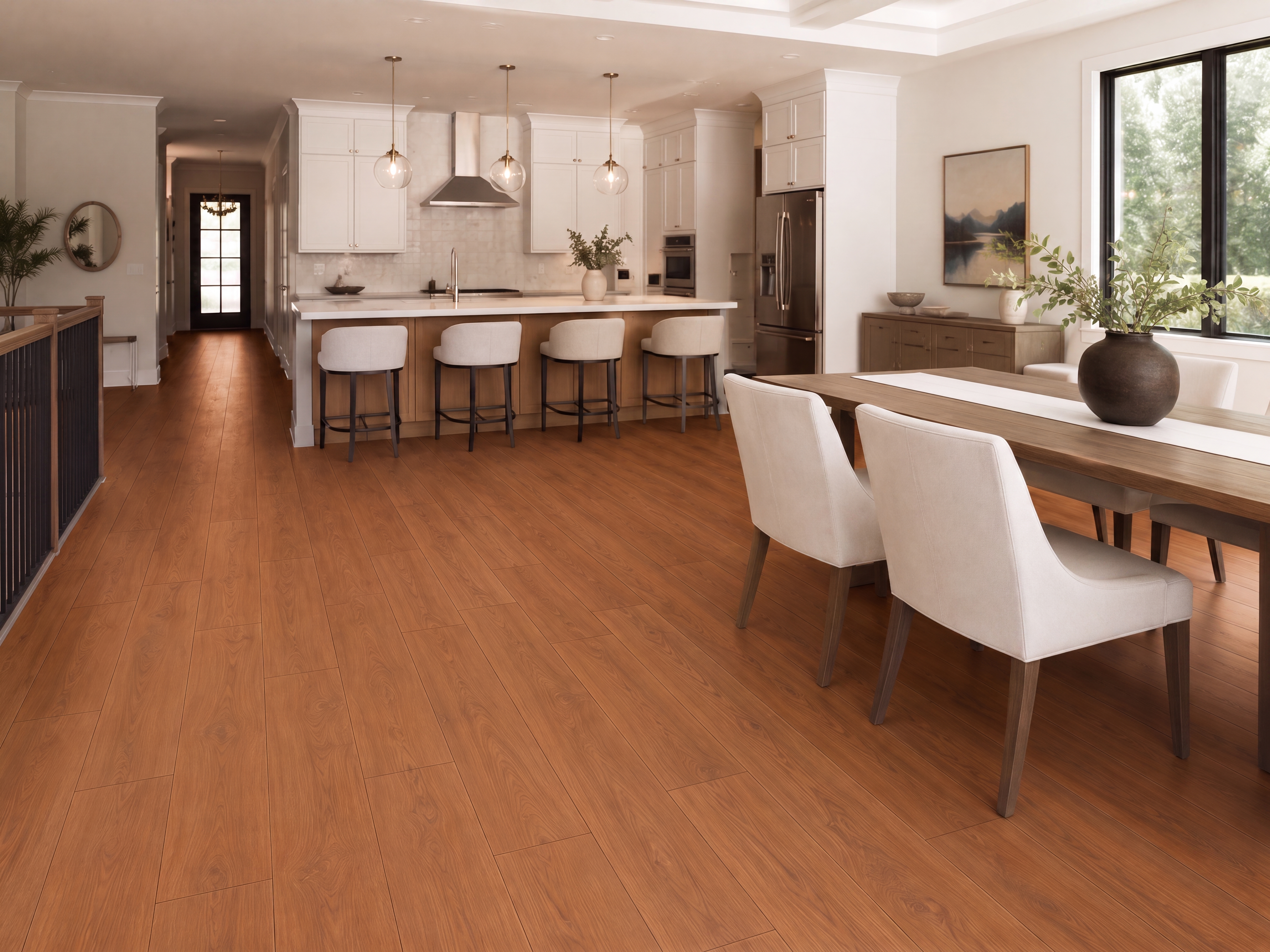 HDF Base Laminate Wood Floor Autumn Maple Matte Finish Wax Coated LF 00364 C | 48 inch x 8 inch x 8 mm | AC4 | Suitable for Flooring, Living Room, Bedroom