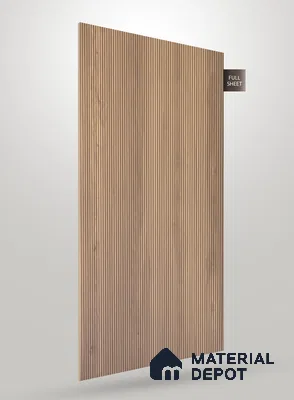 Wooden Fluted Z+ 2215 8 ft x 4 ft Matte Finish Decorative Laminate - 1.25 mm | Suitable for TV Unit,Wardrobe, Kitchen Cabinets