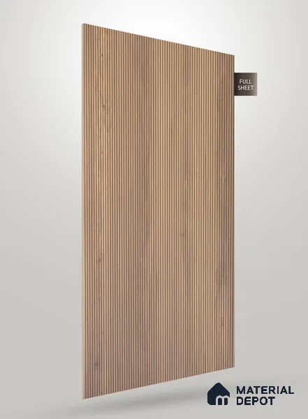 Wooden Fluted Z+ 2215 8 ft x 4 ft Matte Finish Decorative Laminate - 1.25 mm | Suitable for TV Unit,Wardrobe, Kitchen Cabinets
