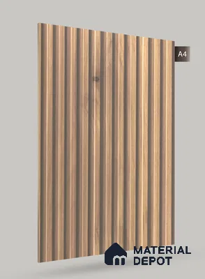 Wooden Fluted Z+ 2215 8 ft x 4 ft Matte Finish Decorative Laminate - 1.25 mm | Suitable for TV Unit,Wardrobe, Kitchen Cabinets