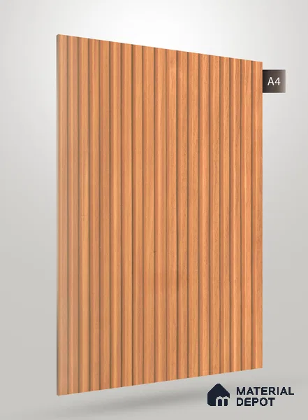 Wooden Fluted AD 1768 8 ft x 4 ft Matte Finish Decorative Laminate - 1.25 mm | Suitable for TV Unit,Wardrobe, Kitchen Cabinets