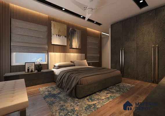 Black Cement Look AR 1620 Aquarius 8 ft x 4 ft Texture Finish Decorative Laminate - 1.25 mm | Suitable for TV Unit, Wardrobe, Kitchen Cabinets