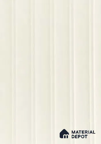 Ivory White Fluted Solid Color BB Crystal Z+ 1112 8 ft x 4 ft High Gloss Finish Decorative Laminate - 1.25 mm | Suitable for TV Unit,Wardrobe, Kitchen Cabinets