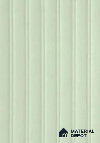 Pale Mint Green Fluted Solid Color BB Crystal Z+ 1139 8 ft x 4 ft High Gloss Finish Decorative Laminate - 1.25 mm | Suitable for TV Unit,Wardrobe, Kitchen Cabinets