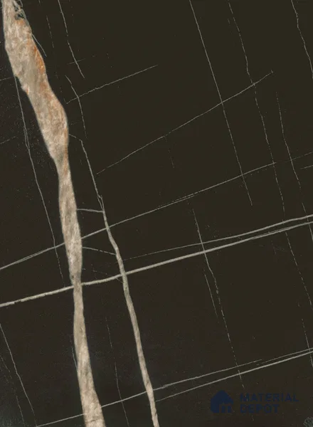 Black Marble Look BG 1637 8 ft x 4 ft Texture Finish Decorative Laminate - 1.25 mm | Suitable for TV Unit, Wardrobe, Kitchen Cabinets