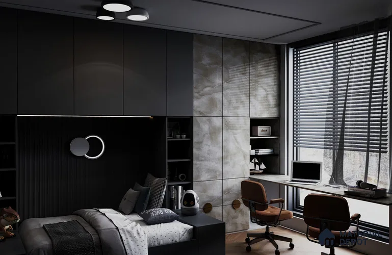 Black Marble Look BG 1722 Bellagio 8 ft x 4 ft Texture Finish Decorative Laminate - 1.25 mm | Suitable for TV Unit, Wardrobe, Kitchen Cabinets