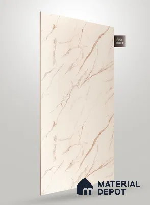 White Marble Look BG 1770 8 ft x 4 ft Texture Finish Decorative Laminate - 1.25 mm | Suitable for TV Unit, Wardrobe, Kitchen Cabinets