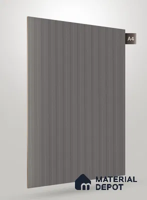 Medium Grey Fluted Solid Color BM 243 8 ft x 4 ft Matte Finish Decorative Laminate - 1 mm | Suitable for TV Unit,Wardrobe, Kitchen Cabinets