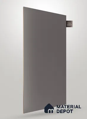 Medium Grey Fluted Solid Color BM 243 8 ft x 4 ft Matte Finish Decorative Laminate - 1 mm | Suitable for TV Unit,Wardrobe, Kitchen Cabinets