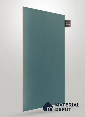 Slate Blue Fluted Solid Color BM 245 8 ft x 4 ft Matte Finish Decorative Laminate - 1 mm | Suitable for TV Unit,Wardrobe, Kitchen Cabinets