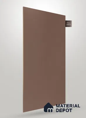 Taupe Brown Fluted Solid Color BM 247 8 ft x 4 ft Matte Finish Decorative Laminate - 1 mm | Suitable for TV Unit,Wardrobe, Kitchen Cabinets