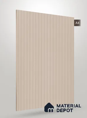 Light Beige Fluted Solid Color BM 248 8 ft x 4 ft Matte Finish Decorative Laminate - 1 mm | Suitable for TV Unit,Wardrobe, Kitchen Cabinets