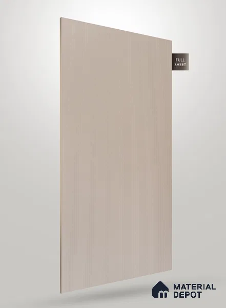 Light Beige Fluted Solid Color BM 248 8 ft x 4 ft Matte Finish Decorative Laminate - 1 mm | Suitable for TV Unit,Wardrobe, Kitchen Cabinets