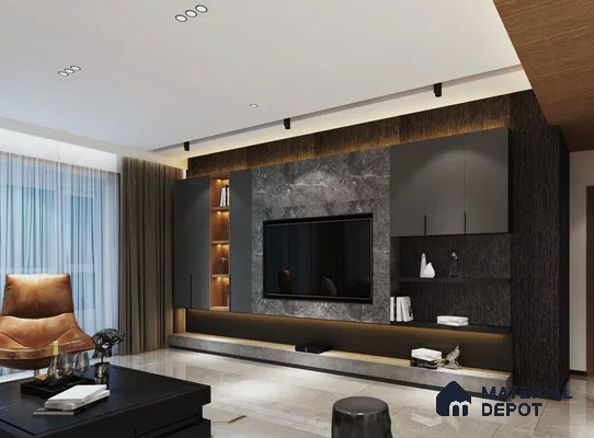 Wooden Look BR 1685 Barrier Reef 8 ft x 4 ft Texture Finish Decorative Laminate - 1.25 mm | Suitable for TV Unit, Wardrobe, Kitchen Cabinets