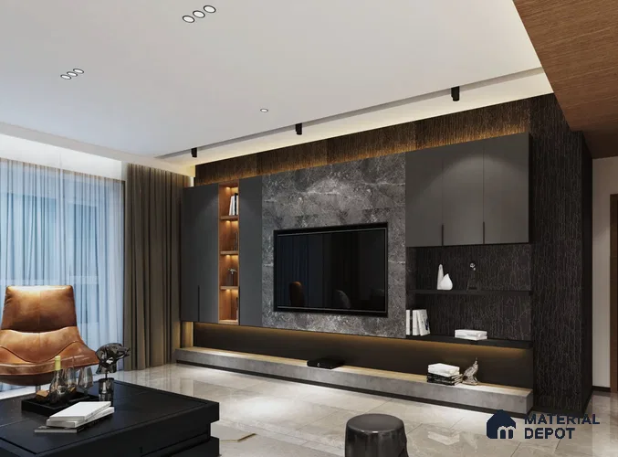 Wooden Look BR 1685 Barrier Reef 8 ft x 4 ft Texture Finish Decorative Laminate - 1.25 mm | Suitable for TV Unit, Wardrobe, Kitchen Cabinets