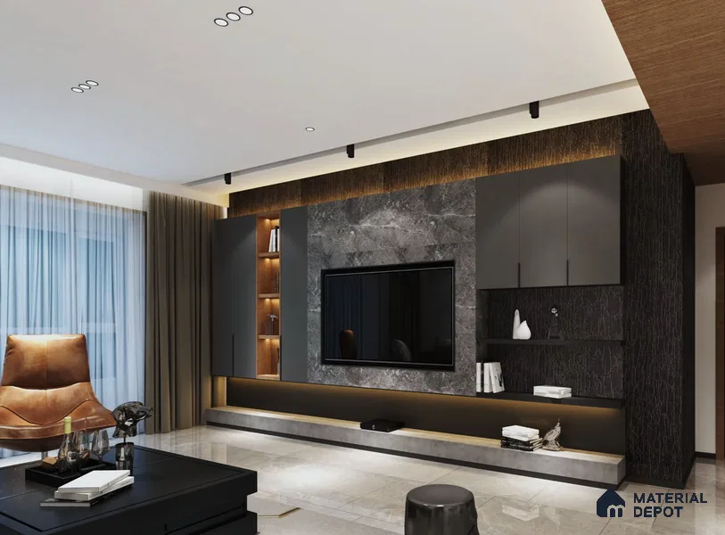 Wooden Look BR 1685 Barrier Reef 8 ft x 4 ft Texture Finish Decorative Laminate - 1.25 mm | Suitable for TV Unit, Wardrobe, Kitchen Cabinets