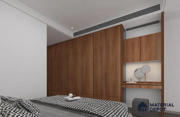 Wooden Look BW 539 Bark Wooden 8 ft x 4 ft Texture Finish Decorative Laminate - 1 mm | Suitable for TV Unit, Wardrobe, Kitchen Cabinets