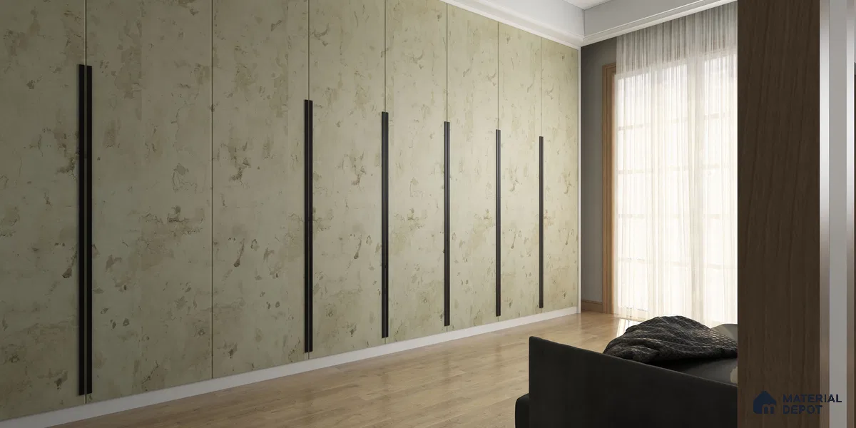 Grey Cement Look CE 1552 Cemento 8 ft x 4 ft Suede Finish Decorative Laminate - 1.25 mm | Suitable for TV Unit, Wardrobe, Kitchen Cabinets