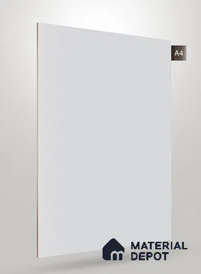 Grey Solid Colors Look CF 053A Steel Chiffon 8 ft x 4 ft Matte Finish Decorative Laminate - 1 mm | Suitable for Living Room, Kitchen, Office