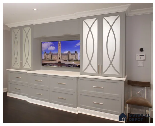 Grey Textured Solid Look CF 053 D Chiffon 8 ft x 4 ft Texture Finish Decorative Laminate - 1 mm | Suitable for TV Unit, Wardrobe, Kitchen Cabinets