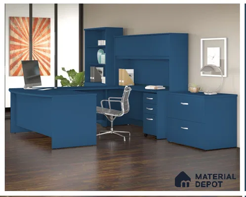 Blue Solid Colors Look CF 114 Indigo Chiffon 8 ft x 4 ft Matte Finish Decorative Laminate - 1 mm | Suitable for Living Room, Kitchen, Office