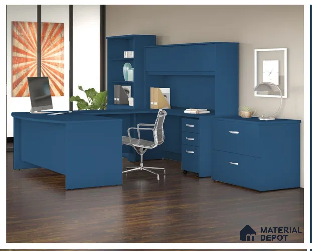 Blue Solid Colors Look CF 114 Indigo Chiffon 8 ft x 4 ft Matte Finish Decorative Laminate - 1 mm | Suitable for Living Room, Kitchen, Office