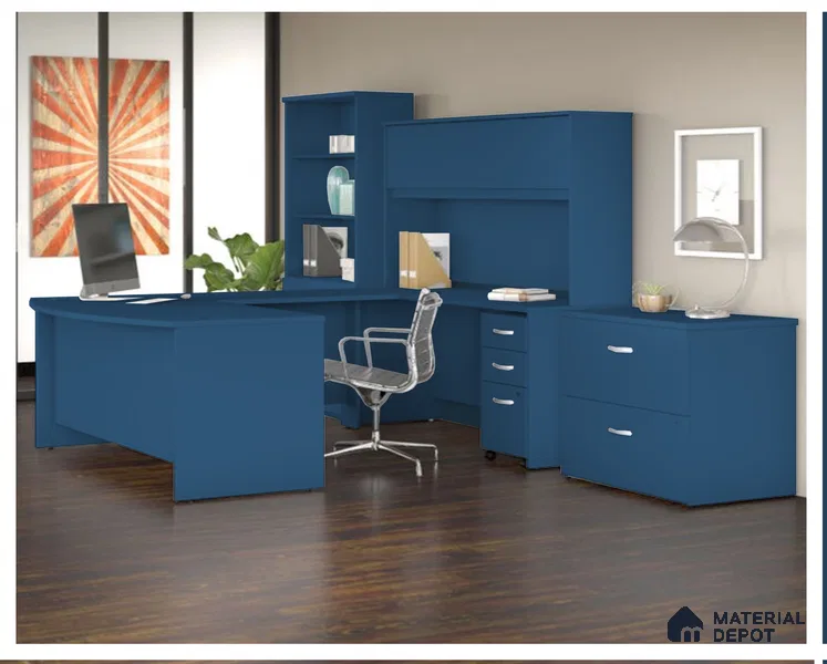 Blue Solid Colors Look CF 114 Indigo Chiffon 8 ft x 4 ft Matte Finish Decorative Laminate - 1 mm | Suitable for Living Room, Kitchen, Office