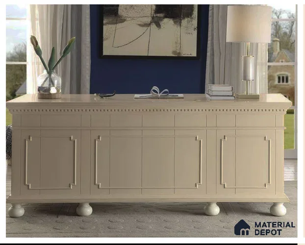 White Solid Colors Look CF 117 Vanila Chiffon 8 ft x 4 ft Matte Finish Decorative Laminate - 1 mm | Suitable for Living Room, Kitchen, Office