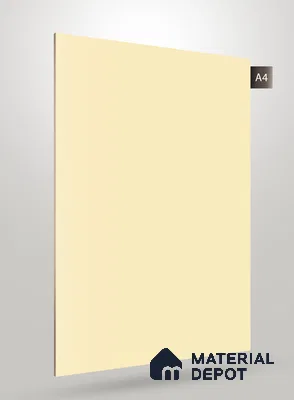 Ivory Solid Colors Look CF 117A Almond Chiffon 8 ft x 4 ft Matte Finish Decorative Laminate - 1 mm | Suitable for Living Room, Kitchen, Office
