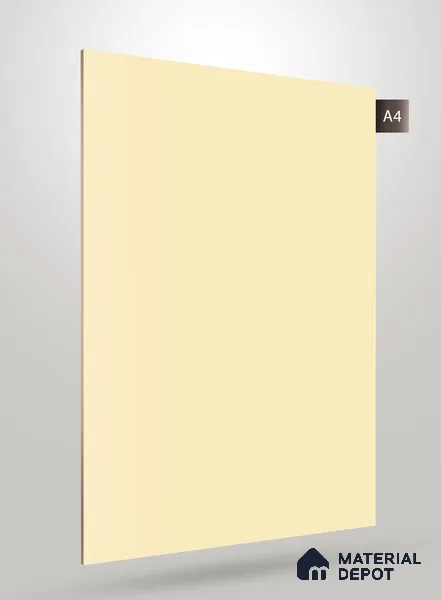Ivory Solid Colors Look CF 117A Almond Chiffon 8 ft x 4 ft Matte Finish Decorative Laminate - 1 mm | Suitable for Living Room, Kitchen, Office