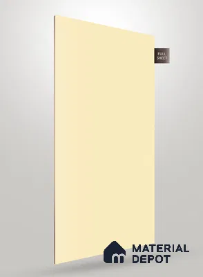 Ivory Solid Colors Look CF 117A Almond Chiffon 8 ft x 4 ft Matte Finish Decorative Laminate - 1 mm | Suitable for Living Room, Kitchen, Office