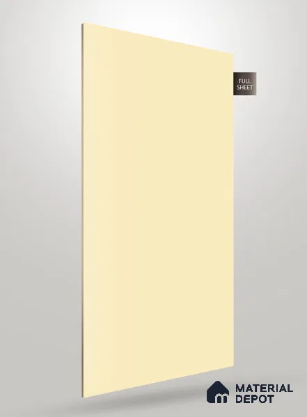 Ivory Solid Colors Look CF 117A Almond Chiffon 8 ft x 4 ft Matte Finish Decorative Laminate - 1 mm | Suitable for Living Room, Kitchen, Office