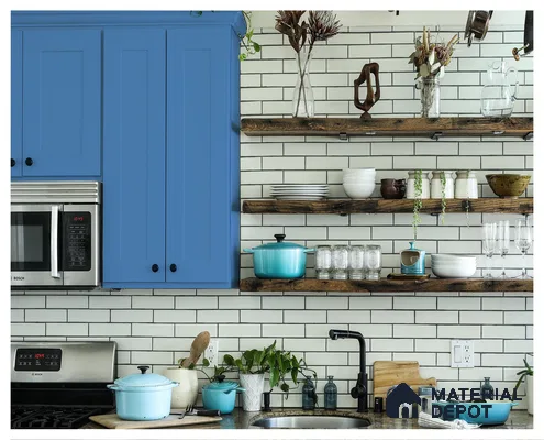 Blue Solid Colors Look CF 166 Blue Ridge Chiffon 8 ft x 4 ft Matte Finish Decorative Laminate - 1 mm | Suitable for Living Room, Kitchen, Office