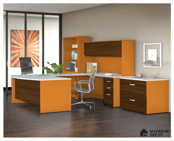 Orange Solid Colors Look CF 168 Orange Chiffon 8 ft x 4 ft Matte Finish Decorative Laminate - 1 mm | Suitable for Living Room, Kitchen, Office
