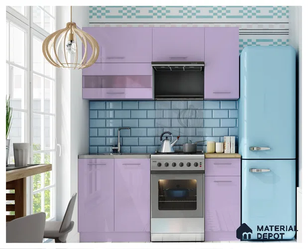 Light Purple Solid Colors Look CF 187 Lilac Chiffon 8 ft x 4 ft Matte Finish Decorative Laminate - 1 mm | Suitable for Living Room, Kitchen, Office