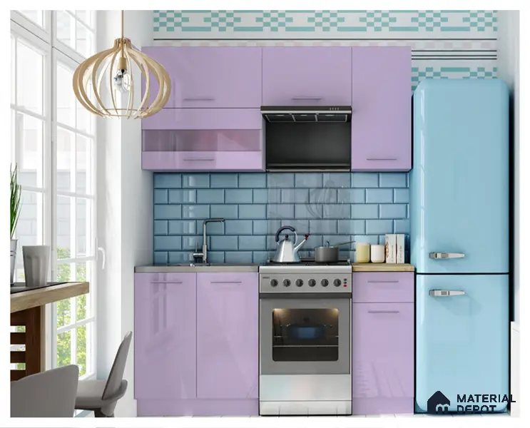 Light Purple Solid Colors Look CF 187 Lilac Chiffon 8 ft x 4 ft Matte Finish Decorative Laminate - 1 mm | Suitable for Living Room, Kitchen, Office