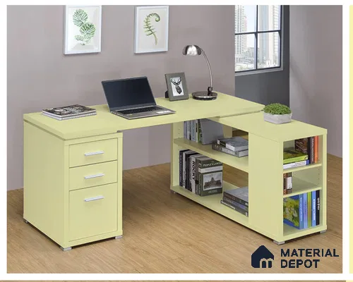 Yellow Solid Colors Look CF 203 Chalk Yellow Chiffon 8 ft x 4 ft Matte Finish Decorative Laminate - 1 mm | Suitable for Living Room, Kitchen, Office