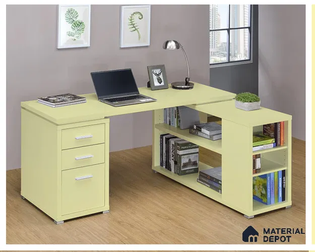 Yellow Solid Colors Look CF 203 Chalk Yellow Chiffon 8 ft x 4 ft Matte Finish Decorative Laminate - 1 mm | Suitable for Living Room, Kitchen, Office