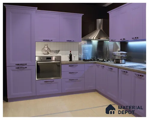 Light Purple Solid Colors Look CF 214 Lavender Chiffon 8 ft x 4 ft Matte Finish Decorative Laminate - 1 mm | Suitable for Living Room, Kitchen, Office