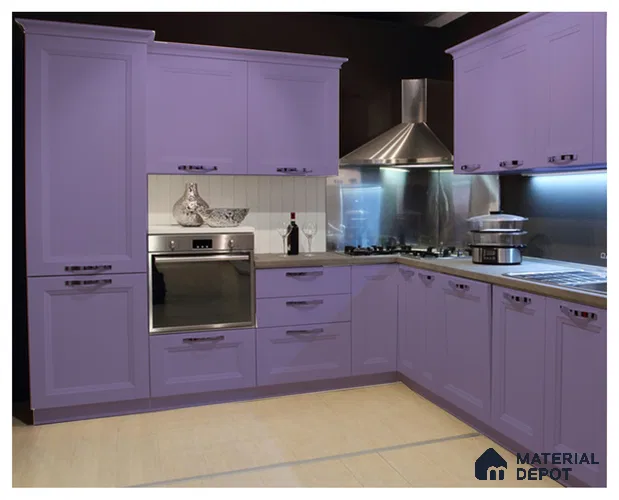 Light Purple Solid Colors Look CF 214 Lavender Chiffon 8 ft x 4 ft Matte Finish Decorative Laminate - 1 mm | Suitable for Living Room, Kitchen, Office
