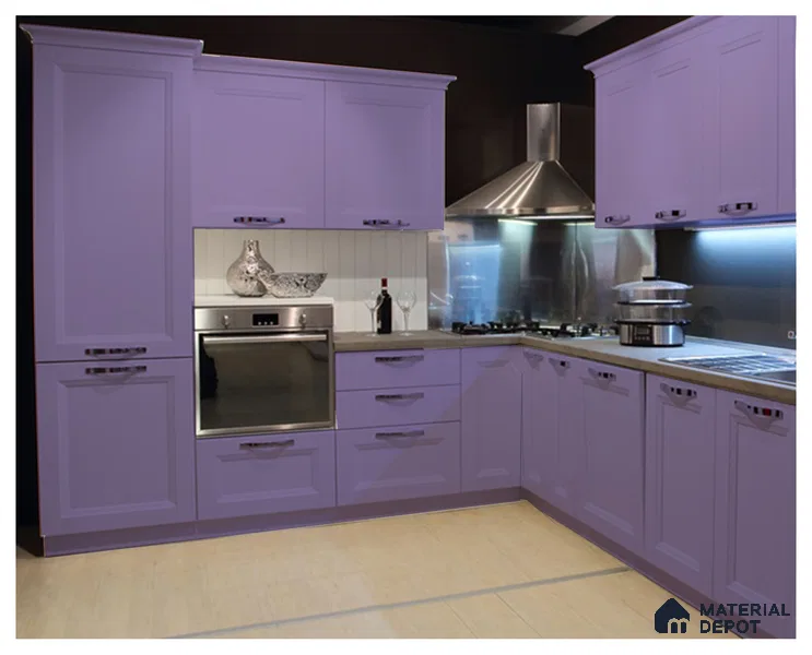 Light Purple Solid Colors Look CF 214 Lavender Chiffon 8 ft x 4 ft Matte Finish Decorative Laminate - 1 mm | Suitable for Living Room, Kitchen, Office